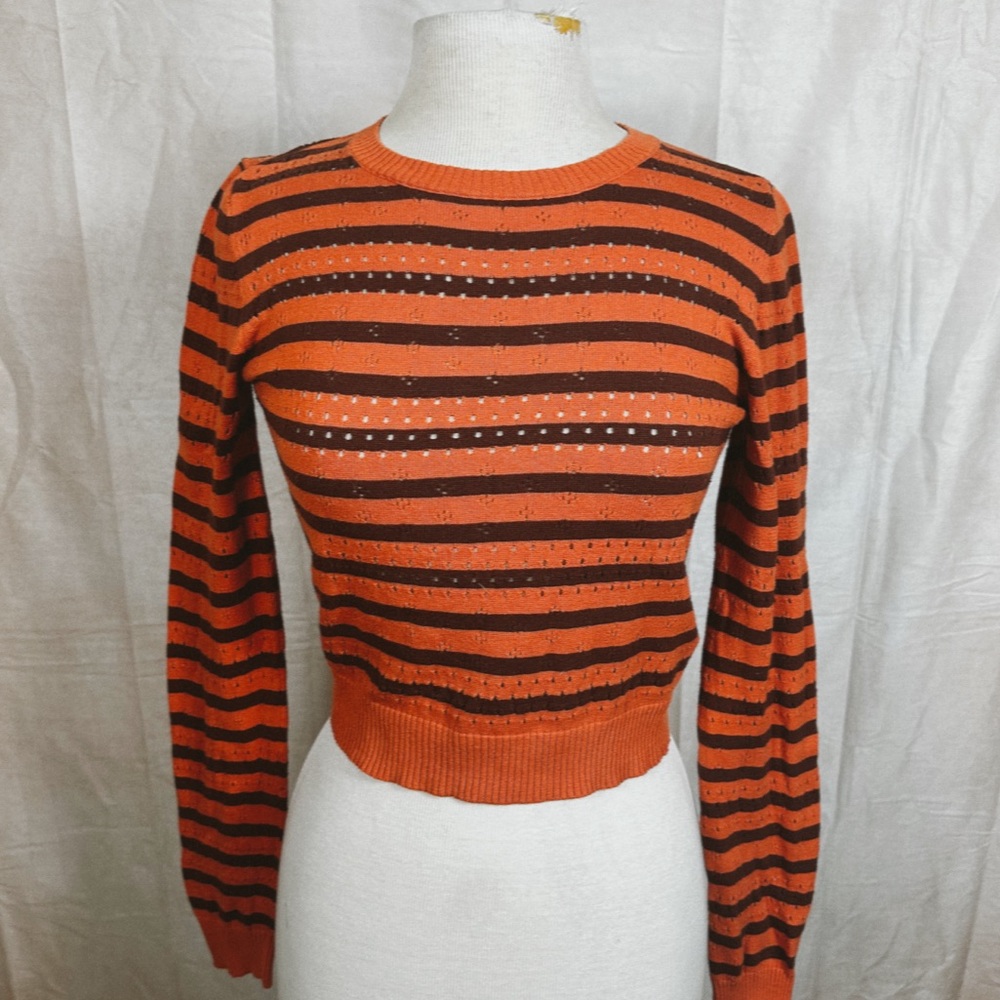 RVCA x Camille Rowe Striped Sweater Limited Edition Size M